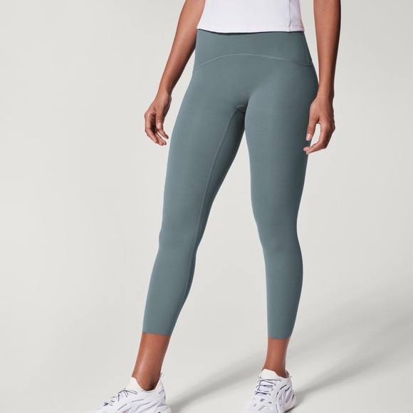 SPANX Pants - SPANX haze blue grey booty boost active 7/8 leggings